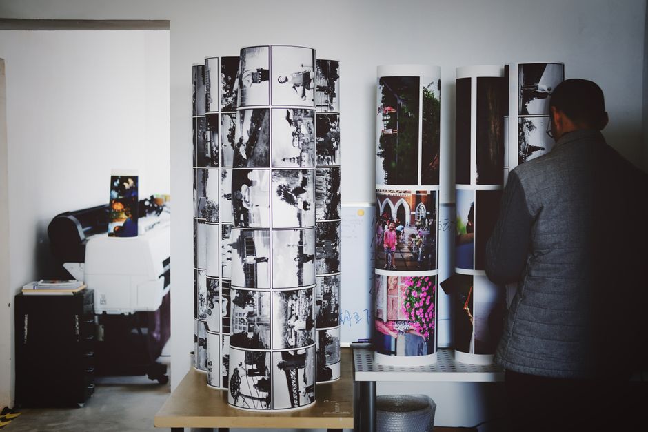 Tirage photo grand format accroché au mur