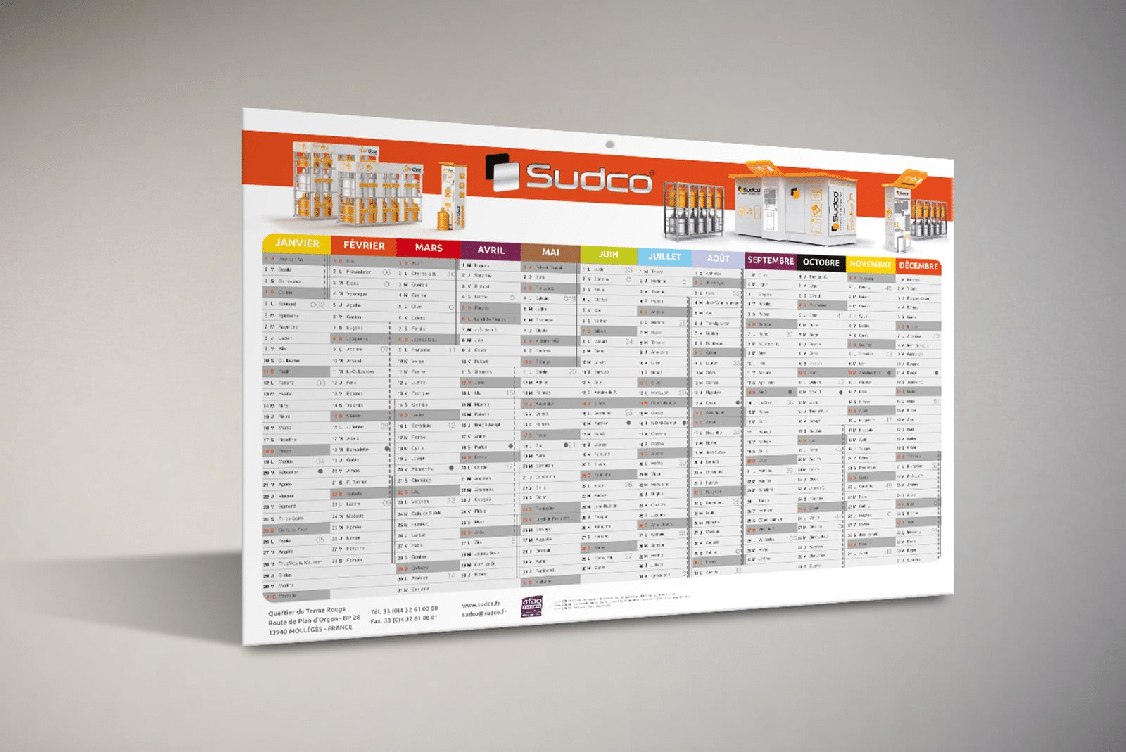 Calendrier rembordé · Signum Imprimerie