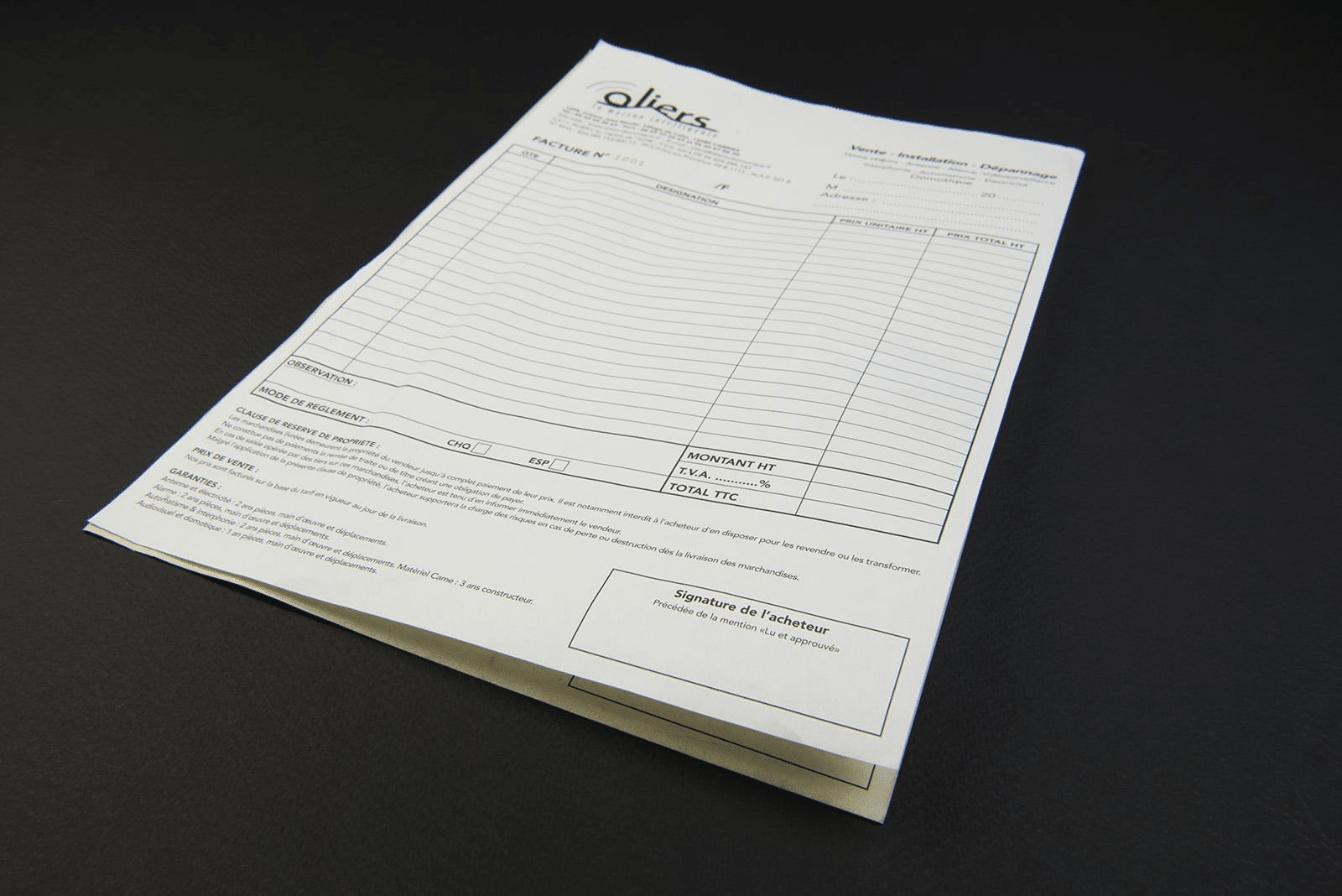 Carnet autocopiant · Signum Imprimerie