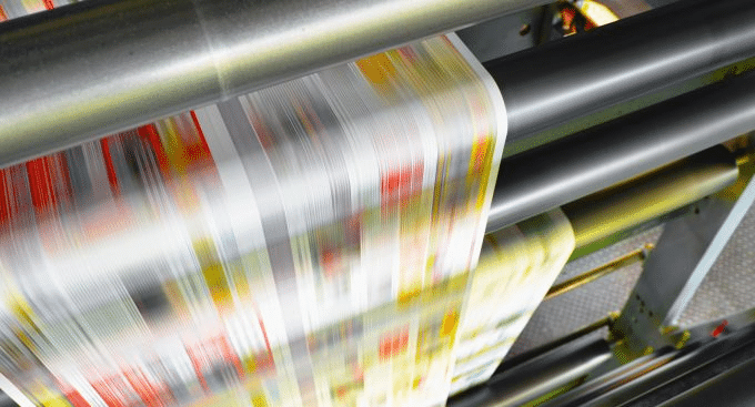 Rotative offset imprimant en continu