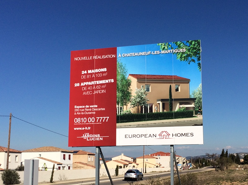 Panneau de chantier imprimé par Signum Imprimerie
