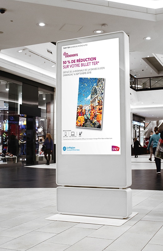 Panneau publicitaire imprimé par Signum Imprimerie