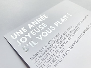 Dorure à chaud argent